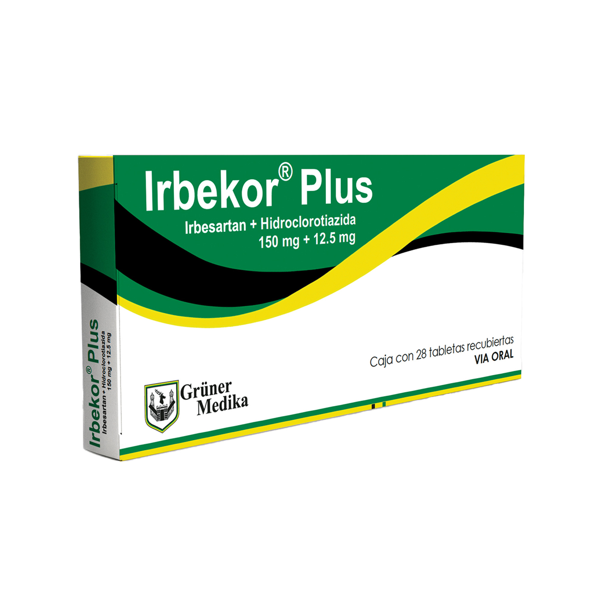 Irbekor PLUS  150mg + 12.5 mg x 28 Tabs.
